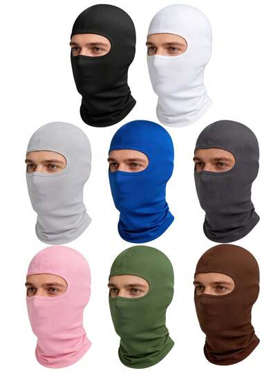 1pc Unisex Solid Color Breathable Face Mask, Quick-Drying, Suitable For Daily Wear, Cycling, Outdoor Sports, All Seasons