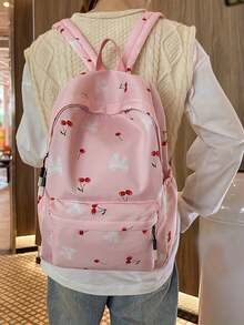 VMI Butterfly Print Casual Women's Large Capacity Backpack, Versatile Use, Multi-Functional, Suitable For Students, Daily Use, Commuting And Laptop Carrying - Multicolor - View 6