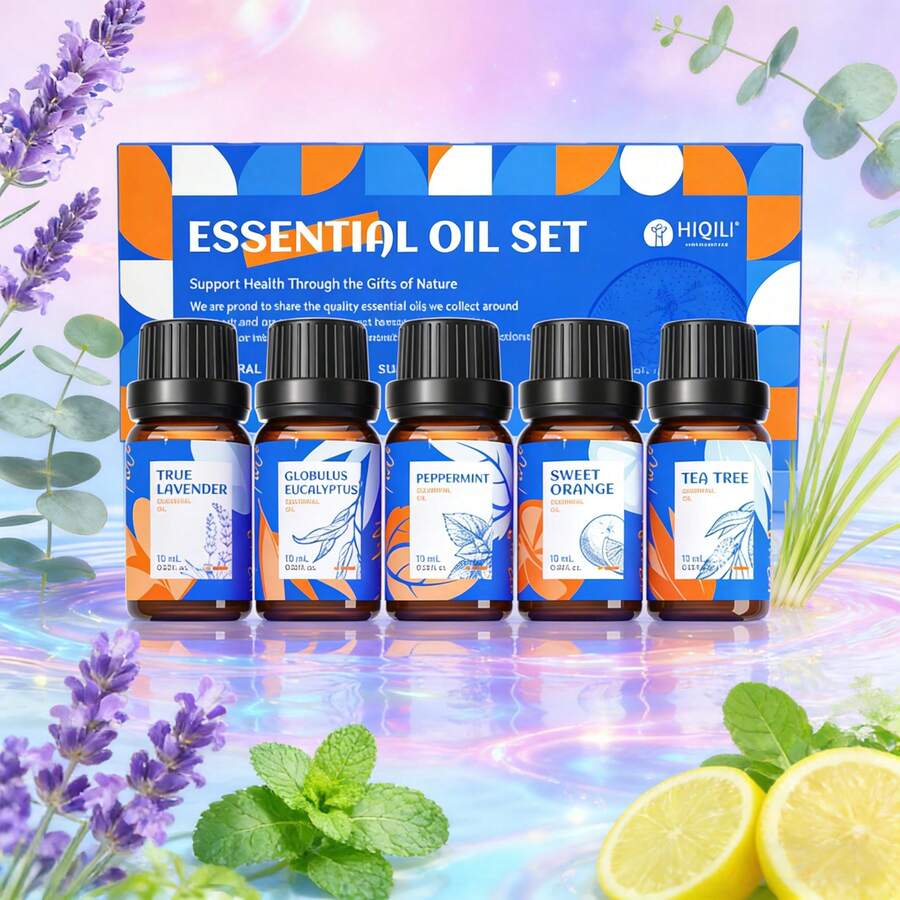 HIQILI 纯精油礼盒套装，6瓶*10毫升和16瓶*10毫升，适用于DIY香水、香薰机、加湿器、按摩、护肤、护发、香皂、香薰蜡烛等，适合作为情人节、新年、万圣节、圣诞节、生日礼物送给家人和朋友。 - 混合香型 - 查看 1