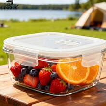 Stozle 16pcs Sealed Glass Storage Containers, Lunch Box, Microwave, Oven - Great For Salads, Fruits, Vegetables And Sandwiches, Lunch Box | Sealed Storage | Durable Glass, Storage Containers (8 Lids + 8 Containers) - 16pcs 灰色(8個蓋子+8個容器) - 查看 7