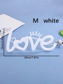 1个爱心字母灯，电池供电，情人节浪漫字母灯，LED装饰时尚场景灯霓虹灯，情人节告白夜灯，适合桌面装饰、霓虹灯装饰、婚礼、家庭节日、婚礼、生日、酒吧、商店和户外装饰，白色灯罩，求婚、周年纪念，为派对增添氛围和灯光效果 - 黃光 - 查看 13