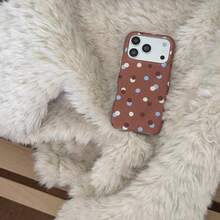 Ốp điện thoại hai lớp tối giản họa tiết chấm bi hai màu, tương thích với Apple 17 Pro Max, 16 Pro Max, 15 Pro, 14, 13, dễ thương và thời trang dành cho nữ. - Nhiều màu - Xem 4