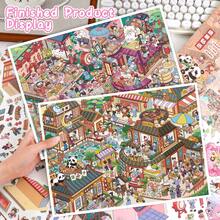 New DIY Scene Stickers, House Stickers, 2 Patterns, Large Size 36.7*26cm, 3D Special Oil Craft, Scrapbooking, 3D Miniature House Micro Landscape Stickers, DIY Scrapbook Stickers, Landscape Stickers, Notebook Stickers, Reusable, Multiple Sizes Available Scrapbook Supplies Stationery Funny Stickers Laptop Stickers Kindle Phone Stickers - Multicolor - View 3