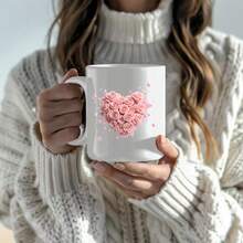 Set de 8 pegatinas de transferencia de calor UV DTF, serie de diseño de rosas y corazones rosas del Día de San Valentín, patrón de dibujos animados, pegatinas de película de vinilo 3D resistentes al agua y a los arañazos, adecuadas para vasos de vidrio, tazas, refrigeradores - Pegatinas de alta calidad, pegatinas de arte de cristal DIY