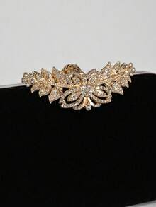 Fashionable Women's Shiny Diamond Flap Box Clutch Bag, Crystal Party Purse, Wedding Bride Wallet, Prom Bag, Black Velvet Bride Shoulder Bag With Chain - Black - View 5