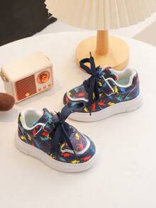 1双儿童鞋，PU皮革鞋面，防滑鞋底，魔术贴搭扣 - 寶藍色 - 查看 13