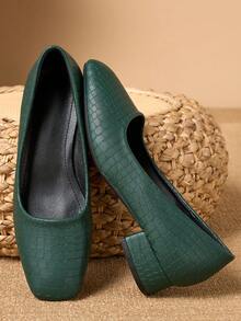Women's 3cm Fabric Heel Fashion Versatile Flat Shoes, Green - Green - View 6