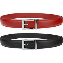 Ratchet Belt Men, Leather 1.3'' Adjustable Trim To Fit Dress Belt Stylish Men - Yellow - View 6