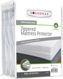 Guardmax Heavy Duty Vinyl Full Zippered Mattress Encasement - Waterproof &Amp; Breathable Mattress Protector - Comfortable, Soft, And Noiseless Zippered Bedding - Dust Mite Proof (54 X 75 X 9) - ColorM - 查看 1