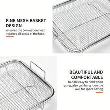 Stainless Steel Fry Basket Rack - Multipurpose Mesh Cooking Tray, Healthier Cooking, Durable, Design, Great For Frying Fries And Vegetables, Essential For Kitchen | Stylish Metal Appearance | Sturdy And Durable, Fry Basket Rack - Multicolor - View 10