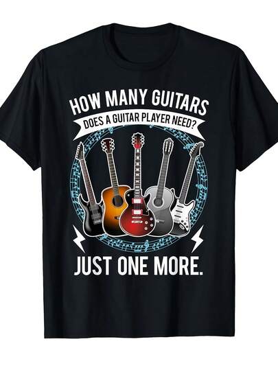 Guitar How Many Guitars Gift F Guitar Player T ShirtCamia deptiva infmal de uso diario, ligera y transpirable, i para conjuntos de verano, estilo urbano juvenil, i para viajes y entrenamientos.