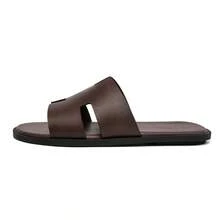 2025 Summer New Men's Casual Non-Slip Slippers, Open Toe Soft Bottom Sandals - Dark Brown - View 3