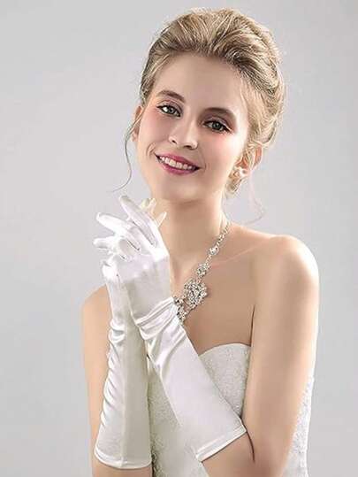 1 Pair  Vintage Opera Gloves For Women Adjustable Length Gloves (Elbow To Wrist) 1920s Great Gatsby Costume Accessories & Modern Tea Party Elegance Mother's Day Gift Set.