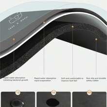 1 pièce Tapis de cuisine en silicone résistant à la chaleur et en diatomite, tapis absorbant antidérapant, set de table isolant, dessous de verre avec ventouses, tapis pour machine à café, tapis de salle à manger, tapis pour évier, tapis de bar à café, tapis pour animaux de compagnie, accessoire de cuisine pour la maison - Noir - Voir 7