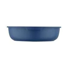 Ensemble de 2 poêles à frire Bergner Click&Cook Ø22Ø26cm en fonte d'aluminium bleue avec poignée amovible + Ensemble de 5 ustensiles de cuisine en silicone et bois - Bleu 2 - Voir 4