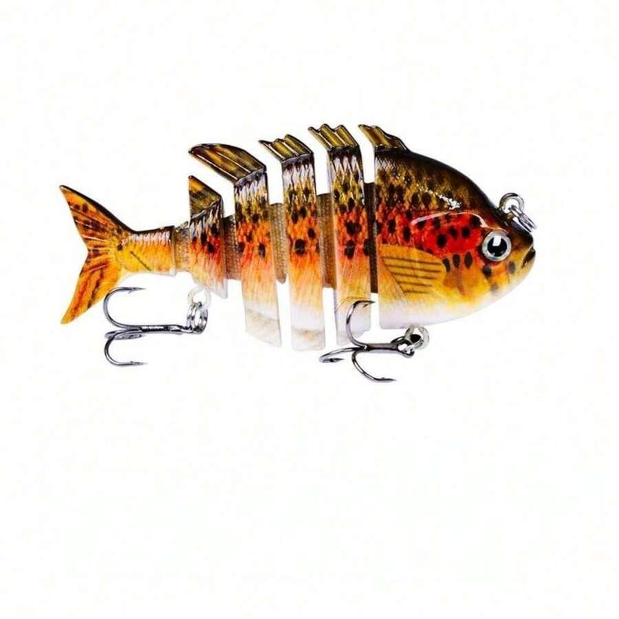 3D Bionic Fishing Lure, Topwater Lure, Artificial Bait With Double Hook, Fishing Accessories For Outdoor Fishing, Tackle Supplies - Đen đỏ - Xem 1