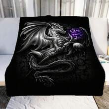 Cartoon Dragon Art Patterns Blanket Animals Flannel Blanket Cosy Lazy Couch Cover Blanket Super Soft Sheet Mattresses - 14 - Xem 4