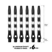 6pcs Professional Grade Aluminum Dart Shafts, 2BA Standard Thread, Suitable For Soft Or Hard Dart Tips, 45mm Length With Engraved Pattern And Colorful Design, 6 Color Options. Professional Dart Accessories Enhance Dart Accuracy And Stability, Ideal For Home Entertainment, Party Games, Competition Practice, And Perfect Gift Choice For Valentine's Day, Easter, New Year, Birthday Parties.
