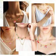 20 Pcs Chain Necklace Bracelets Kit, 18K Golden Paperclip Chain, Including 18 Inch Necklace & 6.5 Inch Charm Bracelet With Lobster Clasps, Perfect For Women DIY Jewelry Making - 20pcs - View 3