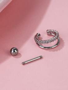 1pc Ball Design Earring - Silver - View 5