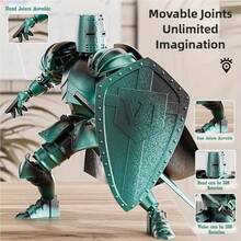 T13 No.13 Medieval Knight Armor Movable Action Figure (Self-Assembly Required), Silver, Type B Multi-Joint Design, Perfect For Collection And Desktop Decoration, Suitable For Creative Leisure Activities Of All Ages - Multicolor - View 11