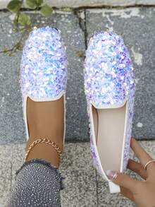White and Purple Glitter