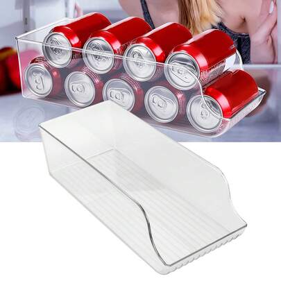 Ruimtebesparende drankorganizer voor in de koelkast - Opbergruimte voor blikjes van voedselveilig plastic - Duurzaam en multifunctioneel ontwerp