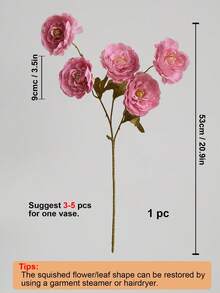 1/3/6支装仿真丝牡丹花，长茎，适用于婚礼、庆典装饰、DIY插花、客厅、卧室、餐厅家居装饰、生日礼物、毕业典礼、返校用品