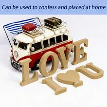 1 Stück 3D Holzbuchstabe für Tischplatte, weiße Blockbuchstaben für Dekor zum Aufstellen, Party Deko, A-Z Buchstaben, 3D Deko für Hochzeiten, Geburtstage und Zuhause, Sommer Geschenke Strand Schulmaterial Raumdekoration - Aprikosenfarben - Übersicht 3