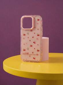 Joivida Śliczne wiśniowe, kontrastowe etui na telefon w kolorze galaretki w kolorze różowym, kompatybilne z 'em 17 Pro Max, 17 Pro 17 Air 16 Pro Max 14 Pro 13 12 15 Plus 11, miękkie etui z mydła na plecy, prezent - Fundacja Wiśnia - Zobacz 3