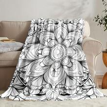 1pc Elegant Mandala Coloring Page Blanket - Soft Flannel Bedspread With Intricate Mandala Patterns, All-Season Cozy Bed Sofa Travel Throw, Adult Coloring Book Gift For & Men, Available In Multiple Sizes Four Seasons Universal Multifunctional Blanket/Perfect Gift, 2D Printing Him, Her Gifts For Her, Him, Family, Boyfriend, Girlfriend, Father, Family, Mother, Lover, Daughter, Son, Grandfather, Grandmother, Friend, Classmate, Pet. Perfect Nap, Camping, Travel, Home, Daily Life, Office Decoration, Birthday, Anniversary, Valentine's Day, Thanksgiving, Christmas, Halloween, Mother's Day, Father's Day, Wedding, New Year Gifts,Back To School Season,Graduation Gift,Sofa,Bed,Car,Bedroom,Living Room,Office, Outdoor Camping, Beach,Wall Decoration,Newly Expanded Themed Collections To Meet A Variety Of Styles And Scenar. - Nhiều màu 4 - Xem 3