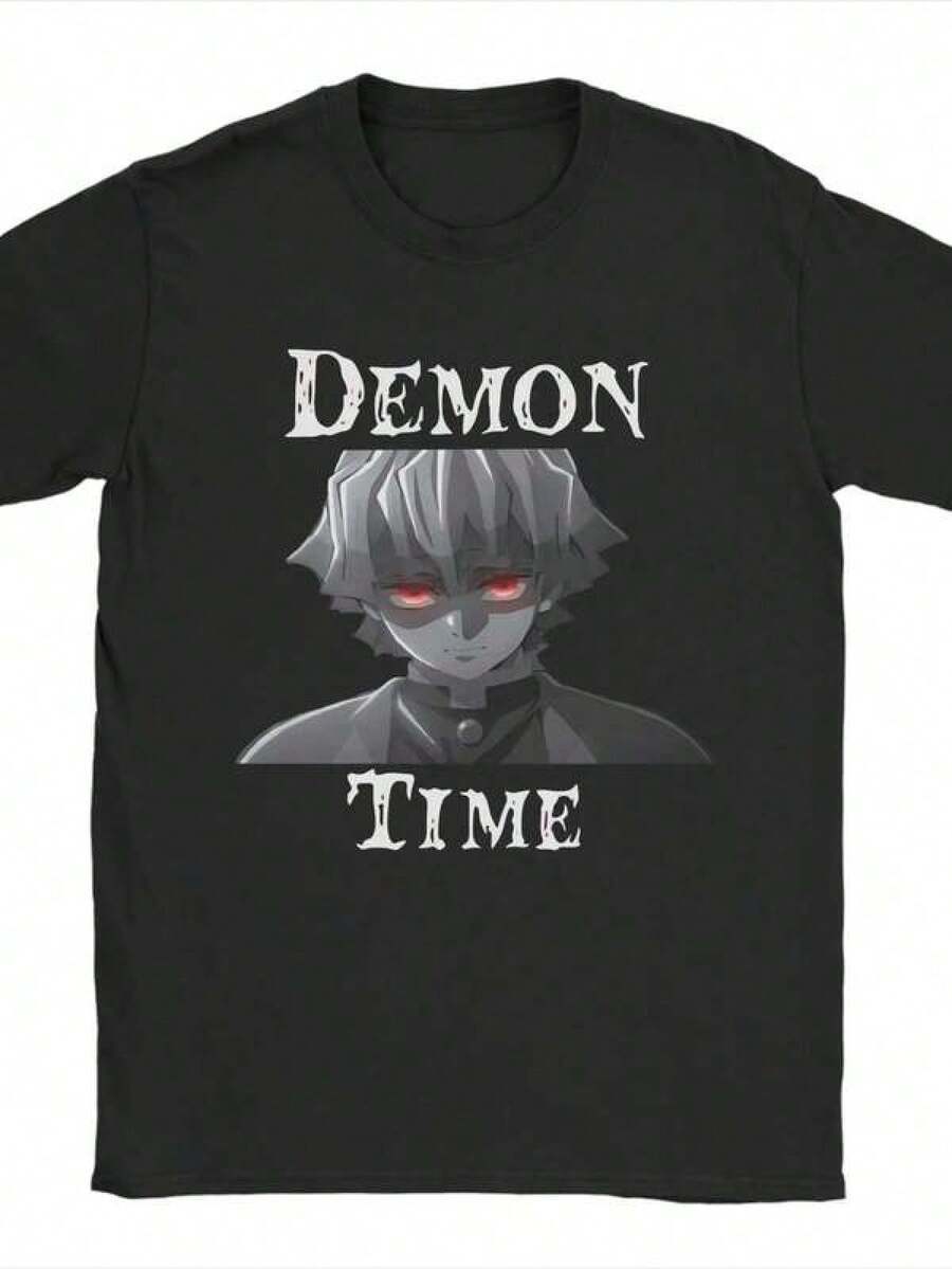 Time Zenitsu Anime Tshirts Men's Cotton Short Sleeve Crewneck Summer Top Tee