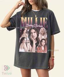 Limited Millie Bobby Brown Fan T-Shirt, Sweatshirt, Youth T-Shirt, Toddler T-Shirt - 黑色 - 查看 6