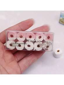 10 rollos/set Rollos de papel higiénico en miniatura, modelo de papel higiénico, mini casa, accesorios de baño - multicolor al azar - Ver 4