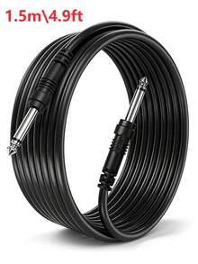 Cable de guitarra eléctrica de 1/4 pulgada, 10 pies, cable recto negro para amplificador de guitarra, cable de instrumento, adecuado para guitarra eléctrica, mandolina, amplificador de bajo, teclado, mezclador, ecualizador, altavoz (3 metros) - Negro - Ver 9