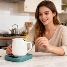 FCV Posavasos con calentamiento a temperatura constante de 55°C, posavasos aislados para uso doméstico, base para leche caliente, posavasos de inducción inteligente universal - Tipo de Enchufe A USA (110-127V) - Ver 8