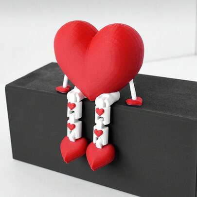 Flerfärgad justerbar ledad hjärtdekor, figurmodell, lämplig som alla hjärtans dag, födelsedag, årsdagspresentdekoration rumdekoration heminredning alla hjärtans dag-dekor ornament heminredning miniatyrsaker