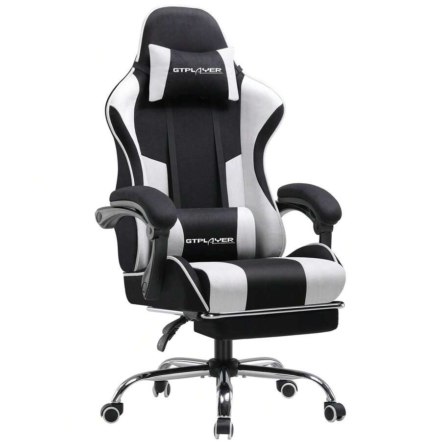 GTPLAYER Gaming Chairs - 白色-布款 - 查看 1