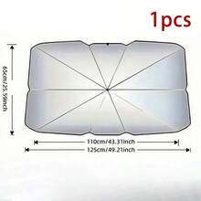 1pc[Summer Savior]Car Windshield Sunshade Umbrella: Super Heat Insulation, Instant Coolness When Opened!