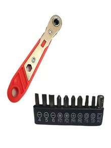 1 Set 36-Tooth Ratchet Screwdriver, Narrow Small Space Crevice Repair Operation Bit Socket L-Shaped Wrench