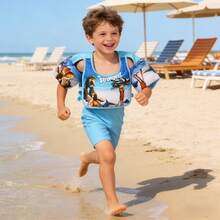 Kids Cartoon Character Swim Vest With Arm Floats - & Cute Water Buoyancy Aid Tool For Beach/Pool - Multicolor - View 12
