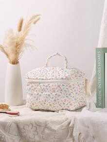 1件個性化刺繡花卉化妝包/收納袋，大容量，多功能客製化禮物，伴娘禮物，伴娘邀請禮物，單身派對禮物，旅行收納袋，母親節禮物，送給她的禮物 - 彩色 - 查看 12