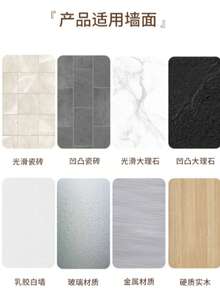 Premium Clear Wall-Mounted Toothbrush Holder Set, Fashionable Toothbrush Organizer Rack, Bathroom Wall Mount Without Drilling - Grey - View 8