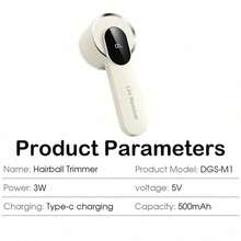 1pc Electric Fabric Shaver, Wireless Multi-Function Lint Remover With Battery Level Display, Suitable For Soft Pads, Bedsheets And Wool Sweaters - Multicolor - View 9