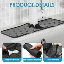 Kitchen  &  VEKENSEE Tapete de Silicona para Fregadero de Cocina Alfombrilla de Silicona Absorbente Tapete para Fregadero Adaptación a Medida de Todos los Grifos Tapete de Silicona Alfombrilla para Fregadero - como en la foto - Ver 8