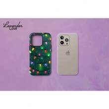 Funda de Teléfono de Vacaciones: Patrón de Luces de Navidad Verdes 17 16 15 14 13 12 Pro, S25 S24 S23 Ultra Plus, Pixel 9 8 Funda de Teléfono Creativa de Dibujos Animados, Resistente a Impactos y Caídas, Protección Completa, Adecuada para 17/17ProMax/iPhone16/16Plus/16Pro/16ProMax, iPhone15/15Plus/15Pro/15ProMax, iPhone14/14Plus/14Pro/14ProMax, iPhone13/13Pro/13ProMax, Regalo Perfecto para Novia, Novio, Día de San Valentín, Navidad - Blanco - Ver 6