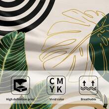 Black White Polka Dot Towels Set Of 2, Boho Polka Dot Hand Towels For Bathroom 14"X28" Vintage Doodle Towels Soft Absorbent Bathroom Hand Towel For Face, Gym, Spa, Kitchen - 波西米亞風葉子裝飾 - 查看 3