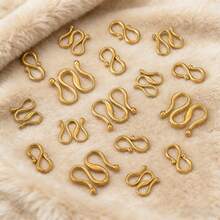 10个不锈钢S/M扣，镀金龙虾扣，用于DIY珠宝制作 - 連接器 - 查看 4