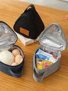 Insulated Lunch Box Tote Bag, Reusable For Students, Thick Aluminum Foil Insulation - Multicolor - View 3