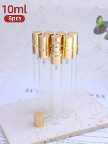 1pc/8pcs/50pcs 2/3/5/10ml Mini Refillable Clear Glass Spray Bottle, Portable Perfume Bottle, Refillable For Beauty, Essential Oils, Plants, Home Use, Travel Essentials, Fine Mist, Non-Irritating, Suitable For Business Travelers And Busy Professionals - Multicolor - View 9